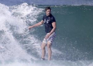 Tom Brady surfing in Costa Rica